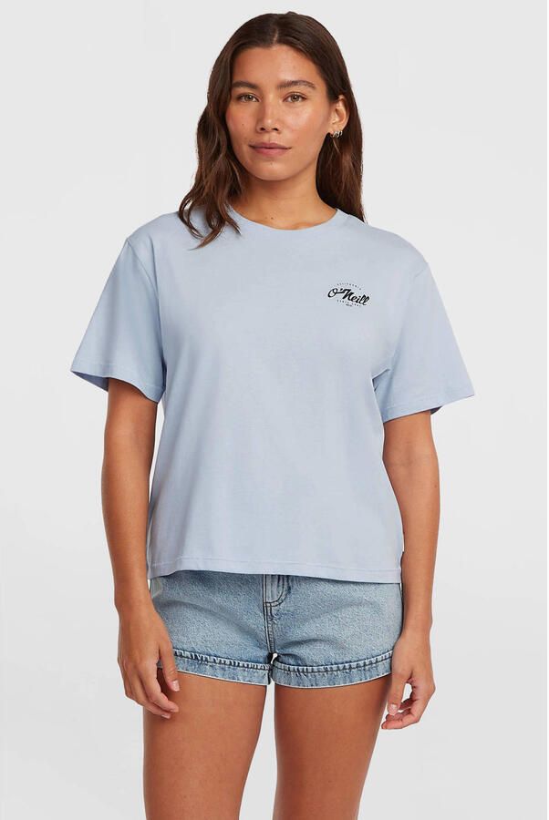 O'Neill T-shirt met backprint lichtblauw