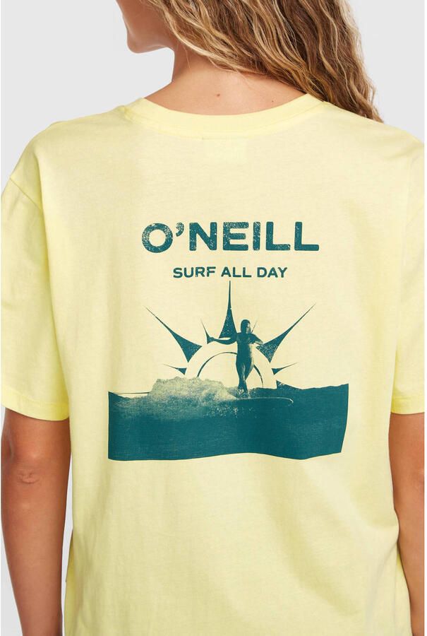 O'Neill T-shirt met backprint lichtgeel - Foto 2