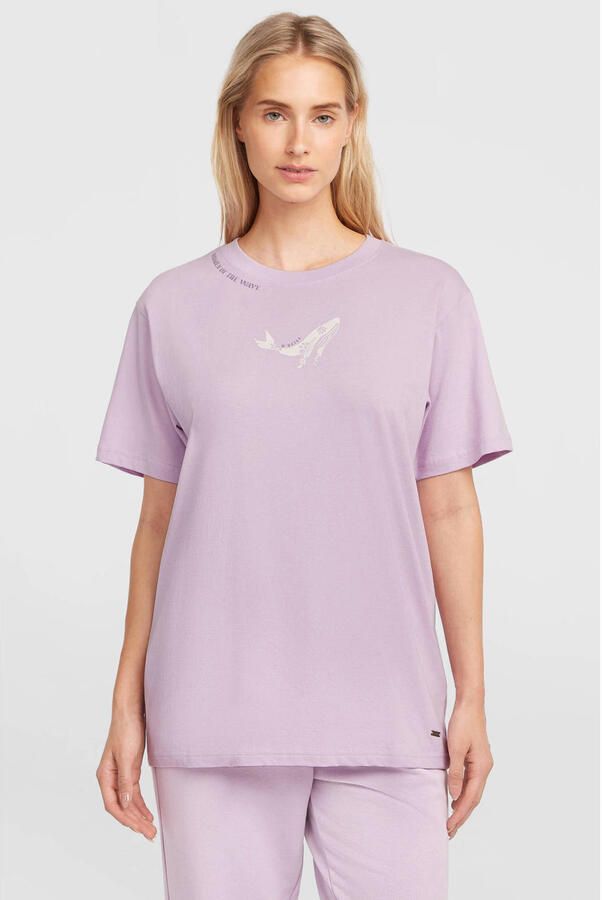 O'Neill T-shirt met backprint lila