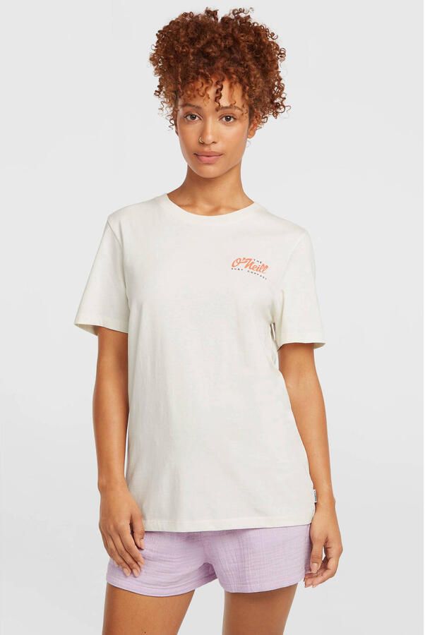 O'Neill T-shirt met backprint wit