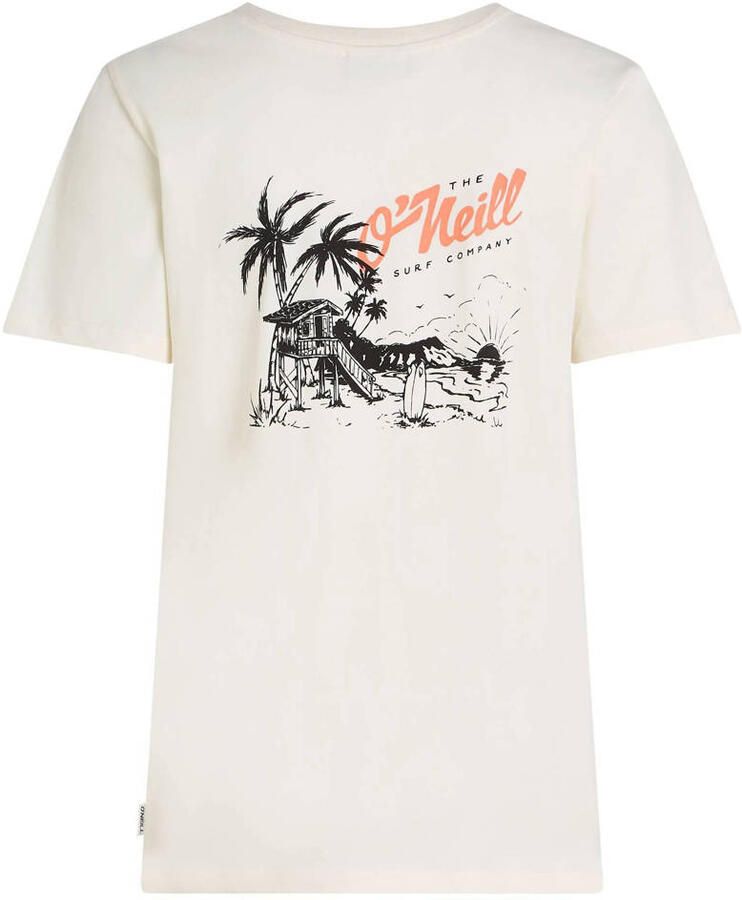 O'Neill T-shirt met backprint wit - Foto 3