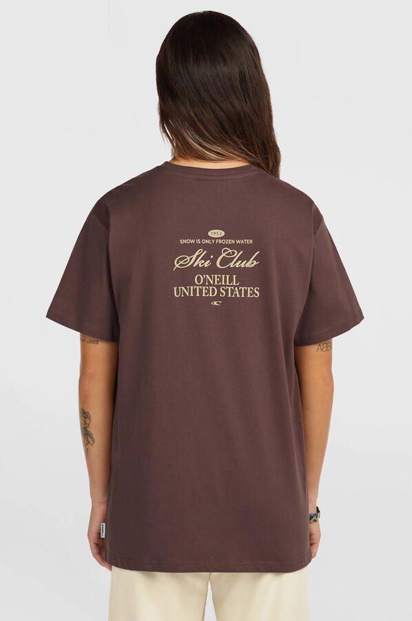 O'Neill T-shirt met tekst bruin - Foto 3