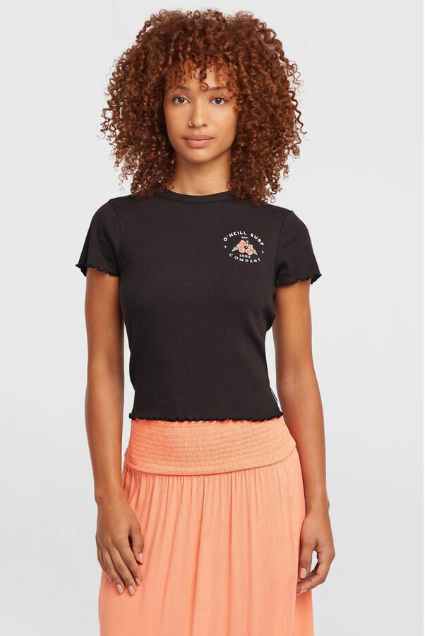 O'Neill T-shirt zwart rib gebreid