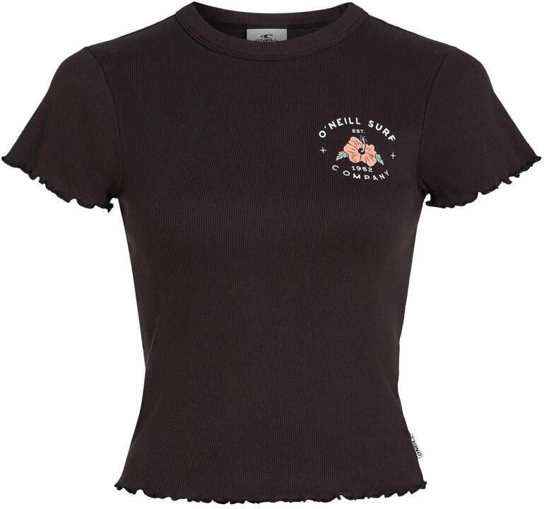 O'Neill T-shirt zwart rib gebreid - Foto 2