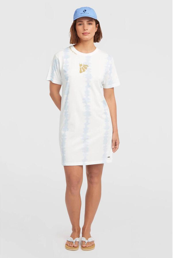 O'Neill t-shirtjurk korte jurk wit