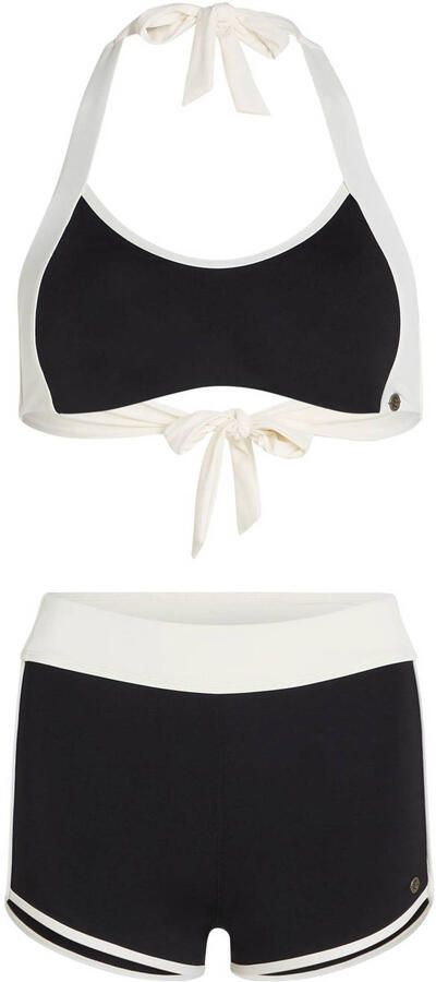 O'Neill voorgevormde crop bikini set O'Riginals Vintage zwart wit