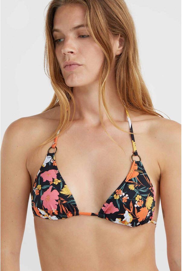 O'Neill voorgevormde triangel bikini Capri Bondey zwart oranje roze - Foto 2