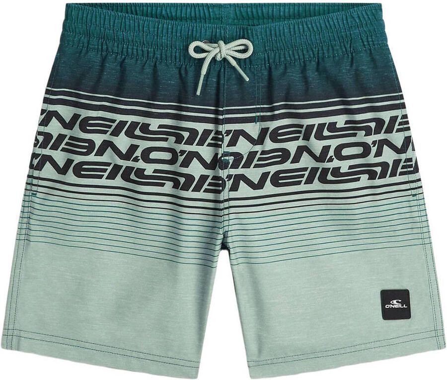 O'Neill zwemshort Logo Stripe lichtgroen donkergroen