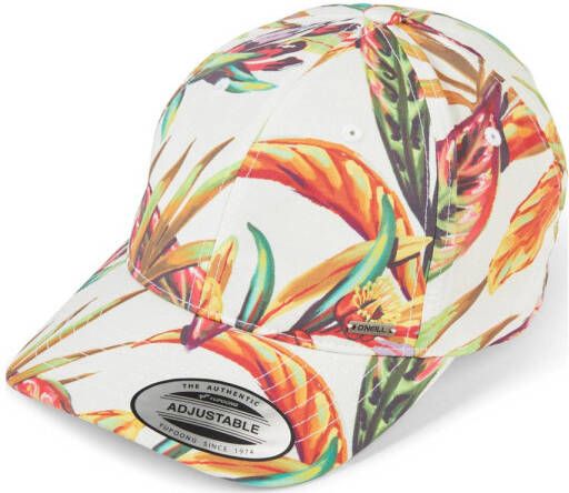 O'Neill pet Seacoast met bladprint wit groen oranje