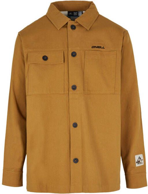 O'Neill regular fit overshirt met logo rich caramel