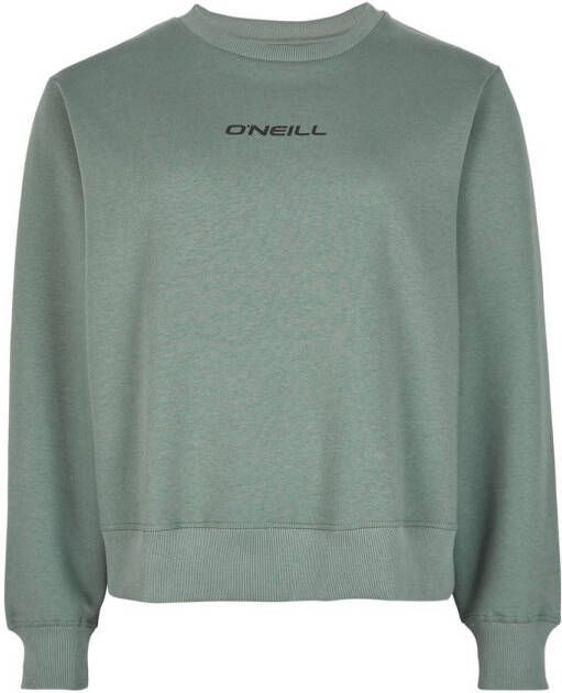 O'Neill sweater met tekst petrol