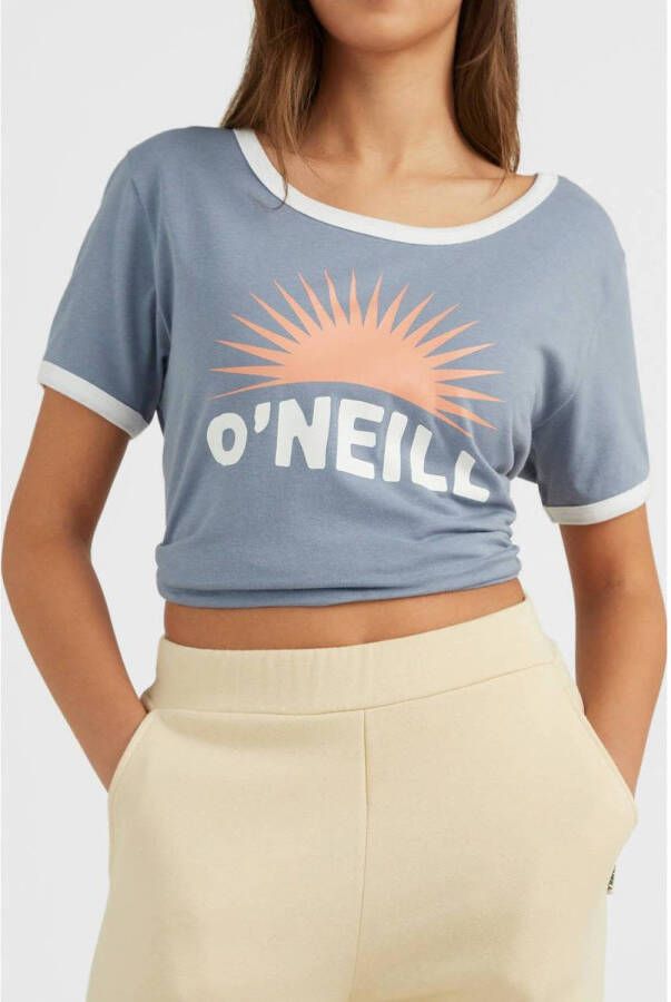 O'Neill T-shirt met printopdruk blauw oranje wit