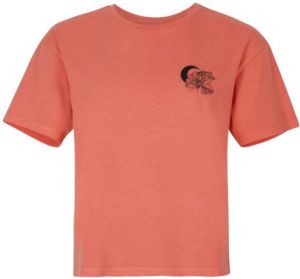 O'Neill T-shirt met printopdruk koraalrood