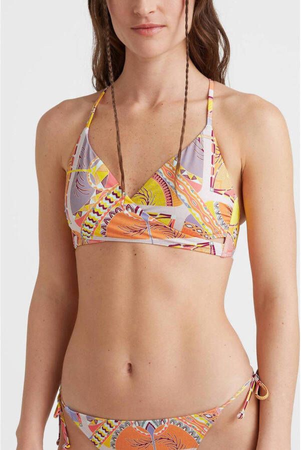O'Neill voorgevormde bikinitop Baay oranje geel lila