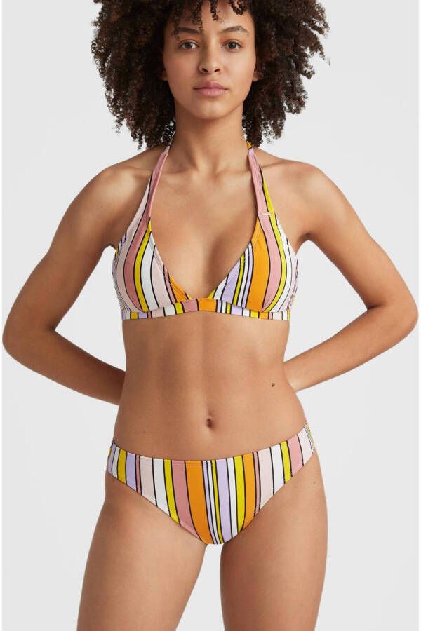 O'Neill voorgevormde halter bikini Marga Rita lila geel oranje