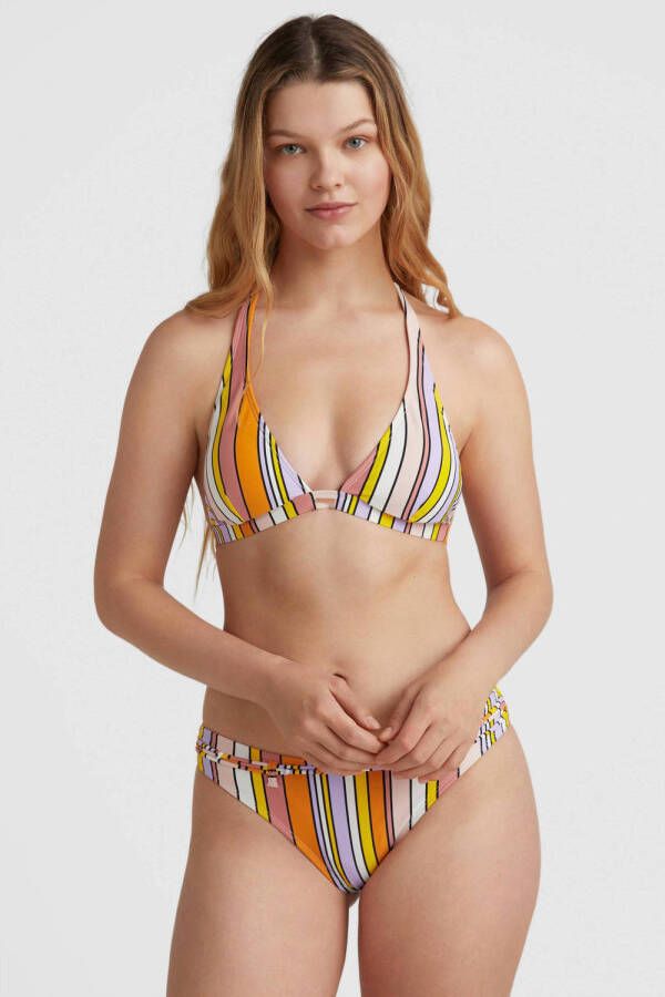 O'Neill voorgevormde halter bikinitop Marga lila geel oranje