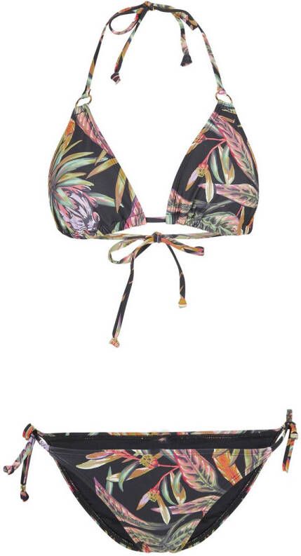 O'Neill voorgevormde triangel bikini Capri Bondey zwart geel groen