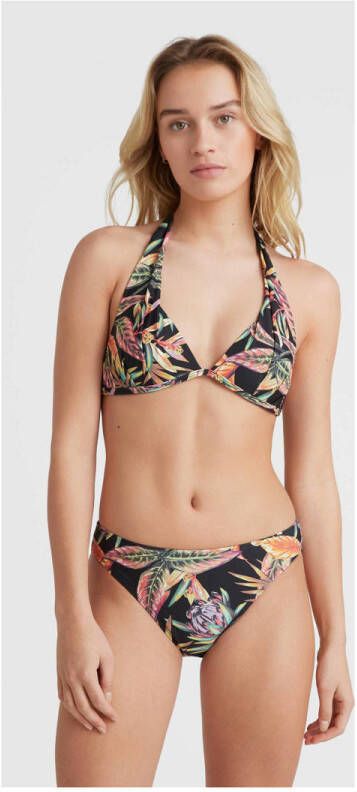 O'Neill voorgevormde triangel bikinitop zwart geel groen - Foto 2
