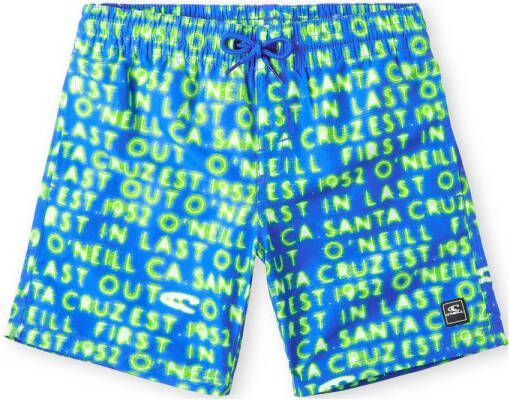 O'Neill zwemshort Cali blauw groen Jongens Polyester All over print 104