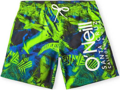 O'Neill zwemshort Cali met print blauw groen