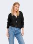 Only Onlella Piumo LS Cardigan CC KNT Zwart | Freewear Zwart Black Dames - Thumbnail 1