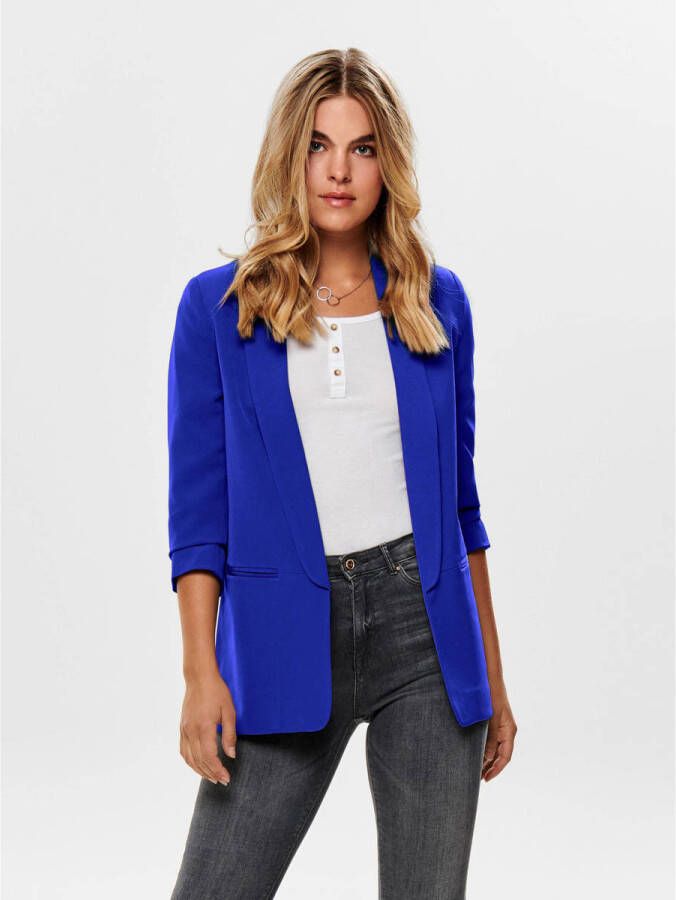 ONLY blazer ONLELLY met plooien kobaltblauw