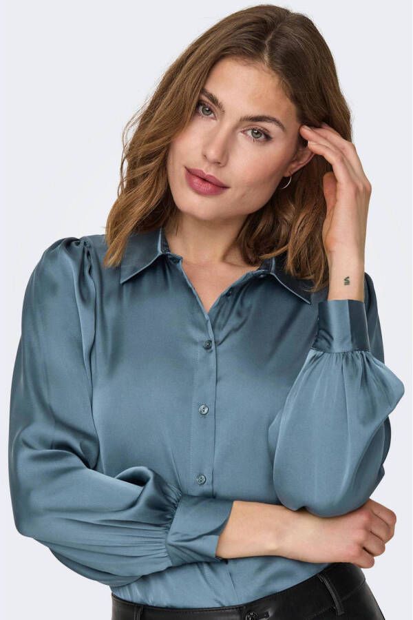 ONLY blouse ONLZORA grijsblauw