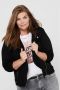 Only Carmakoma Zwarte Bikerjas Freewear Zwart Black Dames - Thumbnail 1