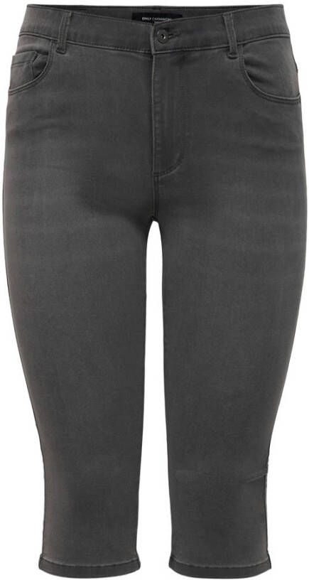 ONLY CARMAKOMA cropped high waist skinny capri jeans CARAUGUSTA antraciet