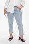 ONLY CARMAKOMA cropped high waist straight fit jeans CARMILY light denim - Thumbnail 1