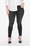 ONLY CARMAKOMA cropped regular waist skinny jeans CARWILLY antraciet - Thumbnail 1