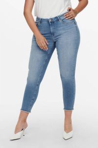 ONLY CARMAKOMA cropped regular waist skinny jeans CARWILLY light denim