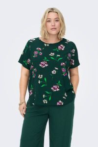 ONLY CARMAKOMA PLUS SIZE blouseshirt met bloe motief model 'CARVICA TOP'