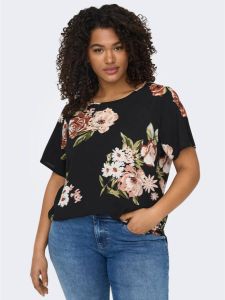 ONLY CARMAKOMA PLUS SIZE blouseshirt met all-over bloe motief model 'VICA'