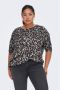 ONLY CARMAKOMA geweven top CARALBA met panterprint grijs taupe - Thumbnail 1