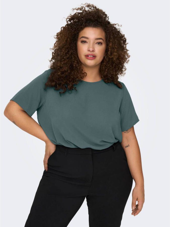 ONLY CARMAKOMA PLUS SIZE blouseshirt met ronde hals