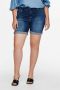 ONLY CARMAKOMA high waist short CARLAOLA donkerblauw denim - Thumbnail 1