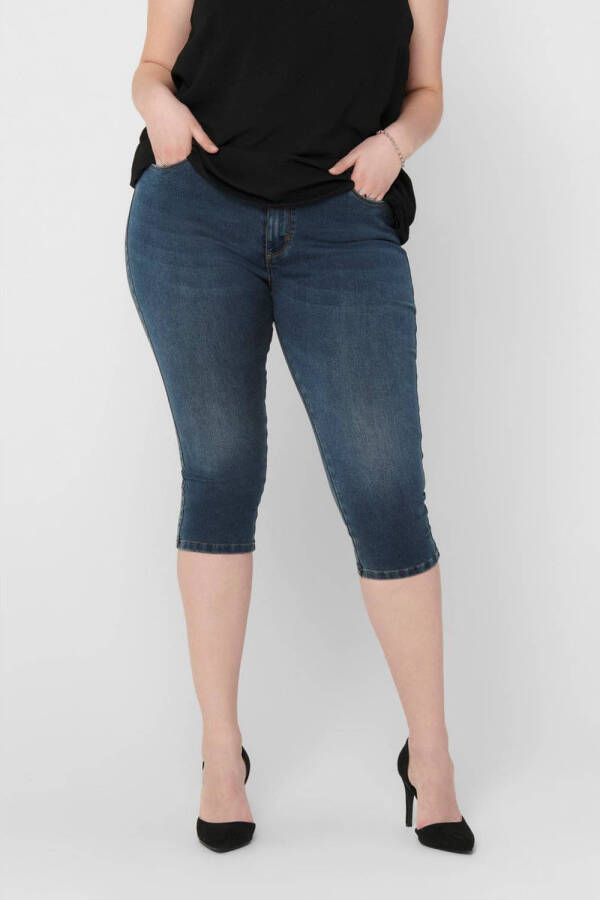 ONLY CARMAKOMA high waist skinny fit capri jeans CARAUGUSTA dark denim