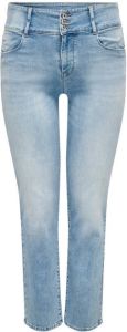 ONLY CARMAKOMA high waist straight fit jeans CARANNA light blue