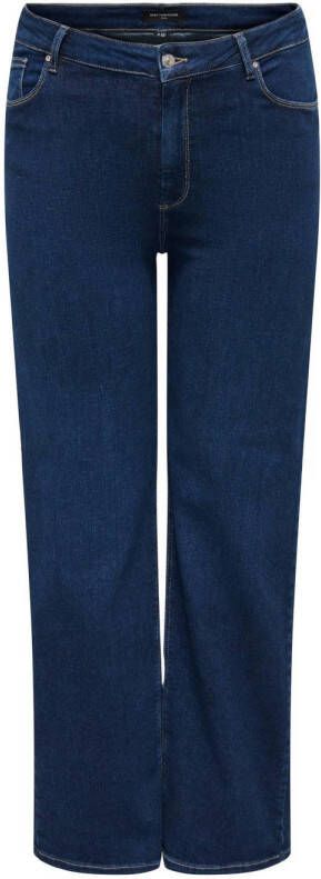 ONLY CARMAKOMA high waist wide leg jeans CARWILLY dark blue denim