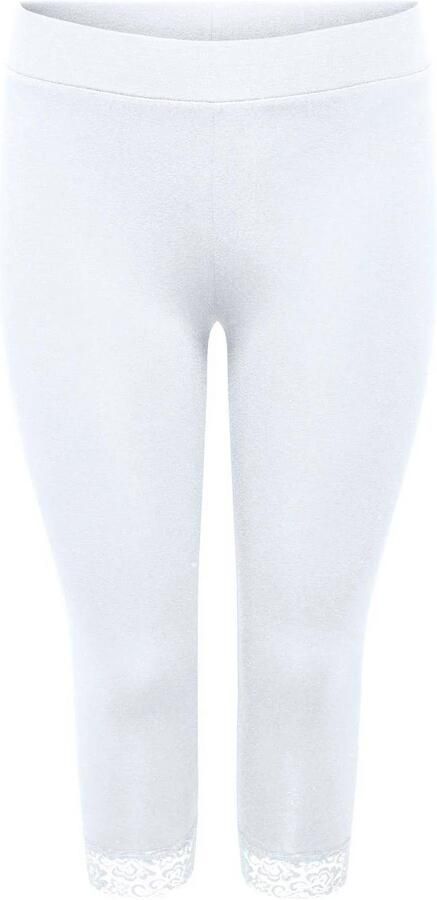 ONLY CARMAKOMA 3 4 legging CARTIME met kant wit