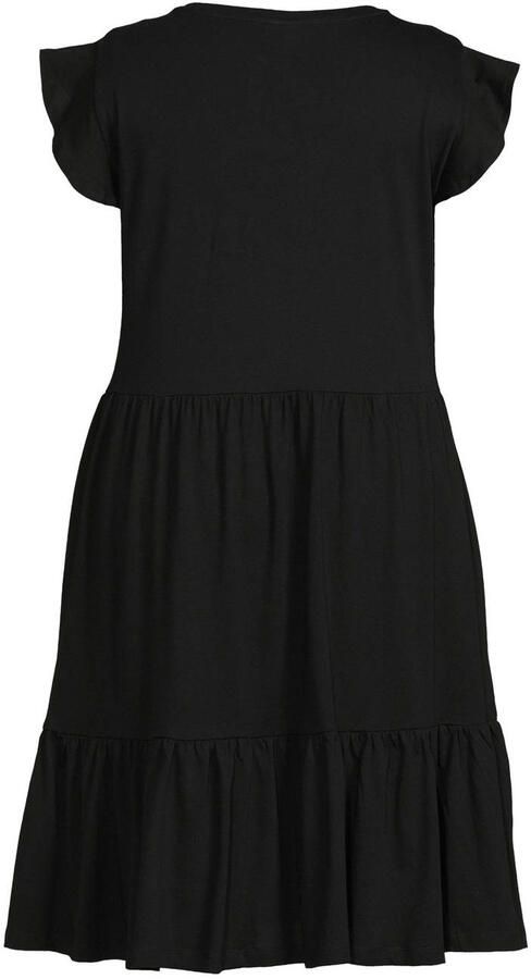 ONLY CARMAKOMA Jerseyjurk CARMAY LIFE CAP SL FRILL DRESS JRS NOOS - Foto 4