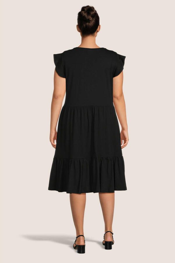 ONLY CARMAKOMA Jerseyjurk CARMAY LIFE CAP SL FRILL DRESS JRS NOOS - Foto 2