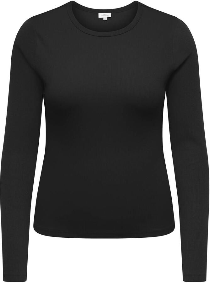 ONLY CARMAKOMA aansluitend gebreid top Plus Size zwart