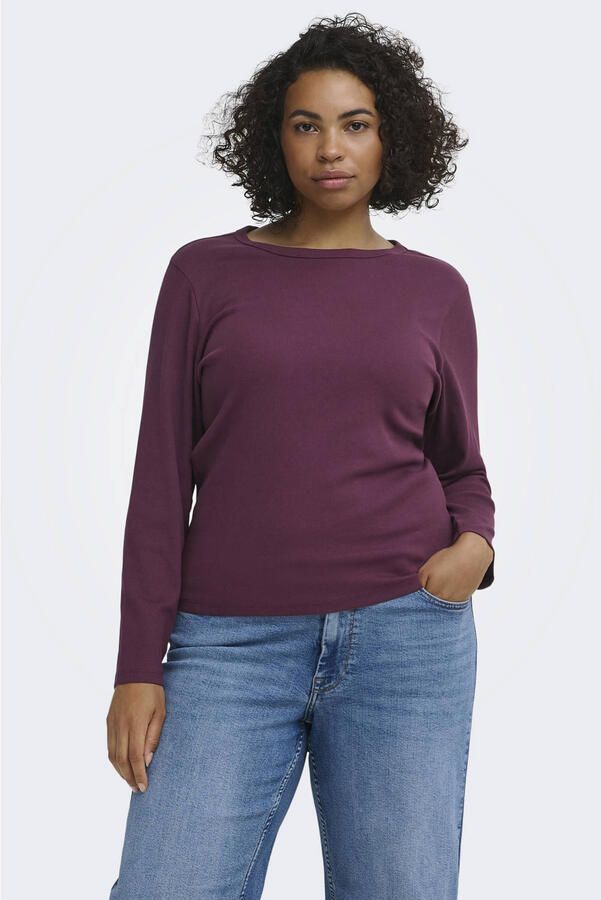 ONLY CARMAKOMA aansluitend top Plus Size aubergine