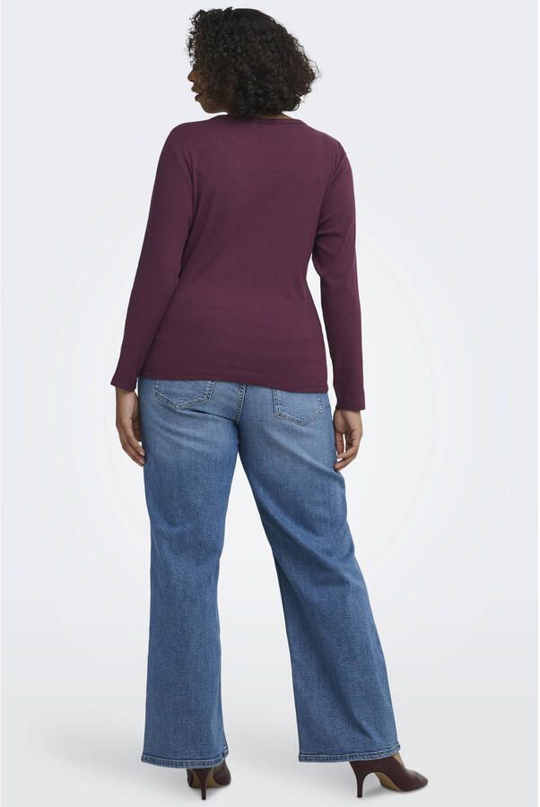 ONLY CARMAKOMA aansluitend top Plus Size aubergine - Foto 2