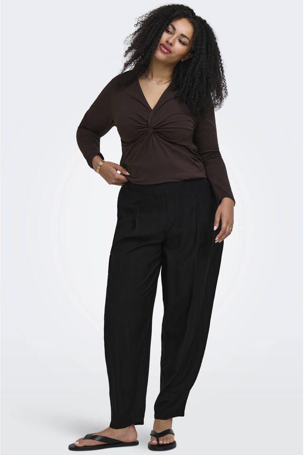 ONLY CARMAKOMA barrel casual broek Plus Size zwart - Foto 2