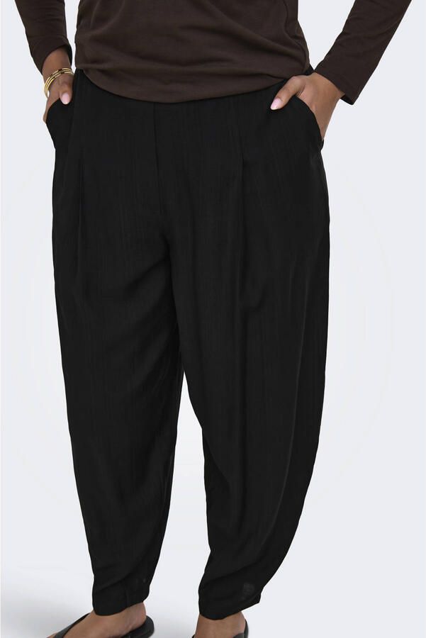 ONLY CARMAKOMA barrel casual broek Plus Size zwart - Foto 3