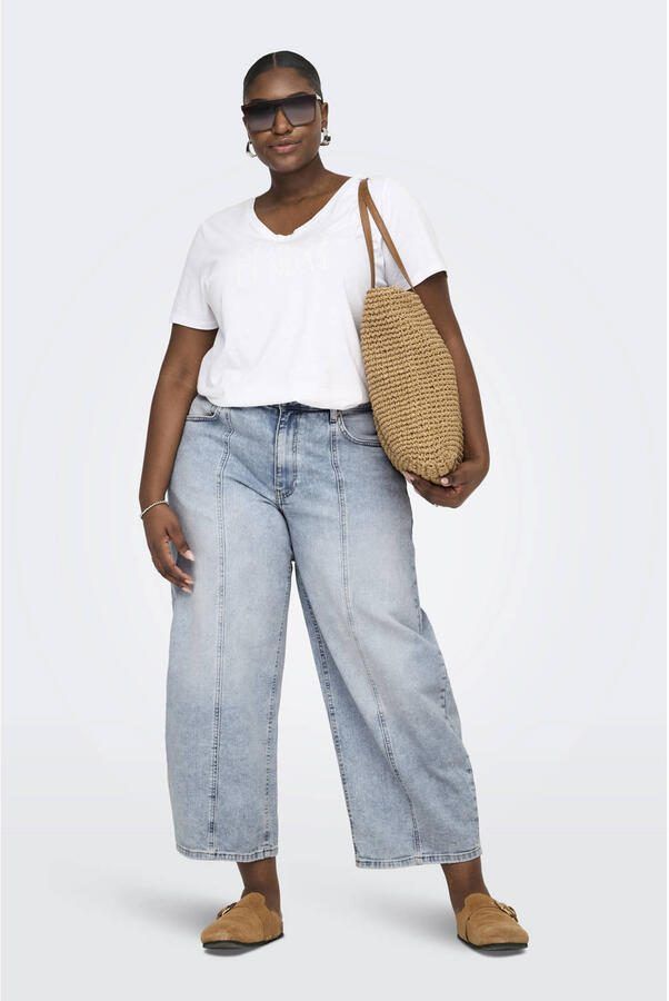 ONLY CARMAKOMA barrel jeans light blue denim - Foto 4
