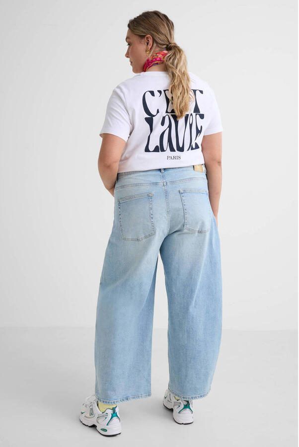 ONLY CARMAKOMA barrel jeans light blue denim - Foto 5